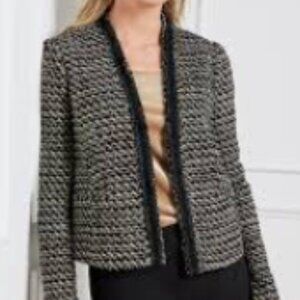 Talbots Breckenridge tweed jacket - black & white Size 12 NWT